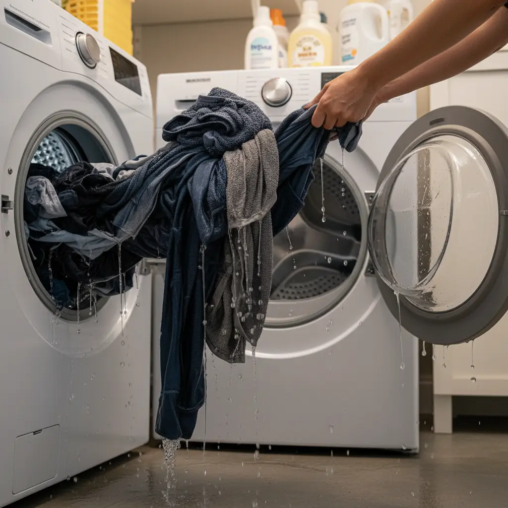 No metas ropa mojada en la secadora sin centrifugarla