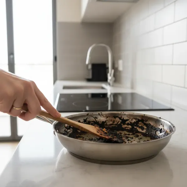 Comida pegada: ¿Por qué se quema siempre en el fondo de la sartén?