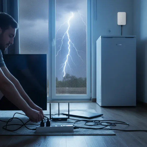 Desconectar aparatos electrónicos durante una tormenta eléctrica